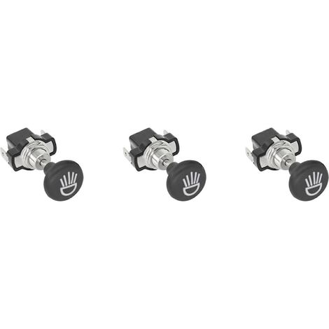 Lot de 3 boutons-poussoirs universels 12 V pour interrupteur de phares de voiture, compatibles avec les voiturettes de golf Club Car, EZGO et Yamaha. (1/5)