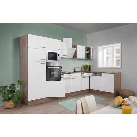 Cucina Angolo cottura Cucina ad angolo Rovere York Bianco Oliver 340 x 172 cm Respekta
