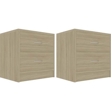 Maison Exclusive - Comodini Rovere Sonoma 2 pz 40x30x40 cm in Legno Multistrato (1/5)