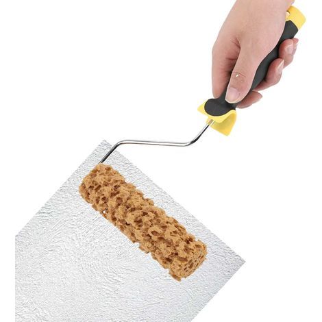 Rouleau de peinture de texture, rouleau en caoutchouc décoratif 16 cm/6.3 pouces, Rouleaus de peinture texturée,brosse de rouleaus de peintures de modèle avec des murs de poignée peintures (1/5)