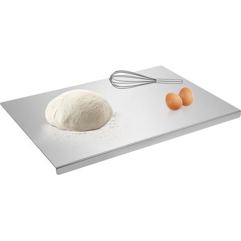 Tabla de cortar grande de acero inoxidable para carne, fruta, verduras, pan y bollería (60 x 40 cm) (1/5)