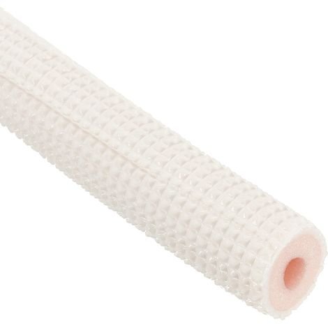 Tube en Mousse D'Isolation de Tuyau, Tube en Mousse Isolante de Préservation de Chaleur de 3/8" pour Les Conduites D'Eau de Jeu de Lignes Mini-Split, 6,56 Pi (2 M), Blanc/Rose (1/5)