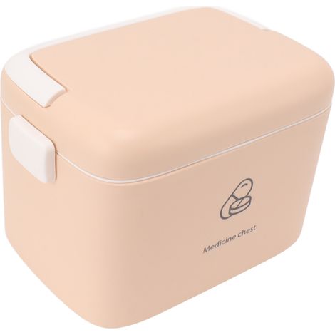 Grande boîte de rangement pour médicaments, organiseur familial d'urgence avec plateau amovible type C (1/5)