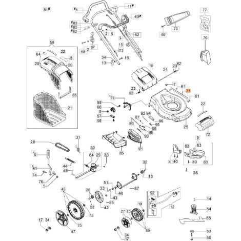 Asta tagliaerba modelli GV53TK ALLROAD ORIGINALE OLEOMAC 66070229