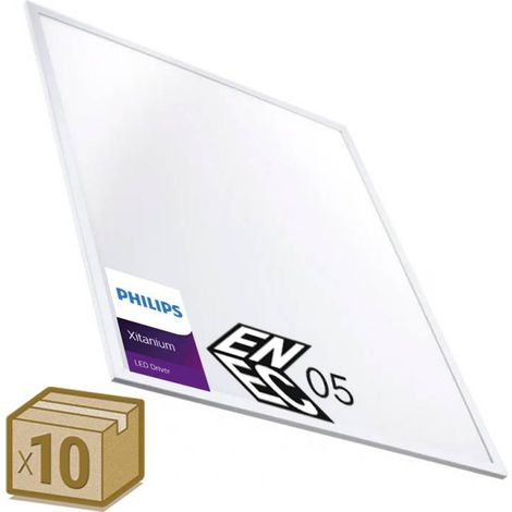 Pack 10 x Paneles LED 42W, 60X60cm, Driver Xitanium, ENEC05, Blanco frío (1/4)
