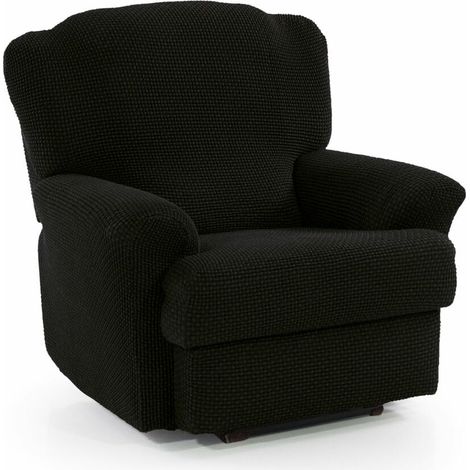 Housse de Fauteuil de Relaxation inclinable, Super élastique, avec Design Exclusif, Respirante et Durable, Housse de canapé Facile à Placer 70-90 cm, Couleur Noire (1/5)