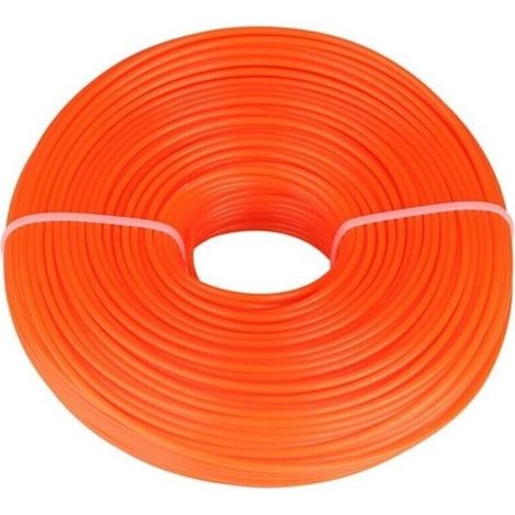 Fil nylon rond 3mm pour coupe-bordures essence, longueur 75m. Résistant et durable pour tout type de végétation.