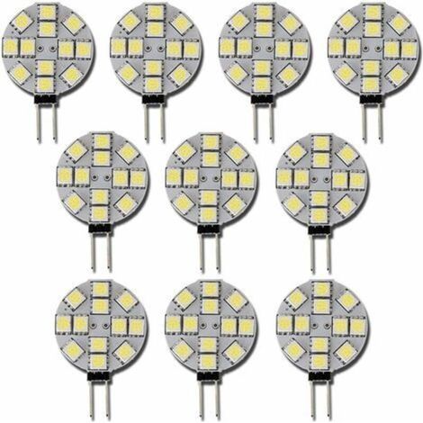 10x G4 DC 12V Non-Dimmable LED Bulbs, White 6000K, Light Bulb Replacement for 20W Halogen Lamps for Kitchen, Campervan, RV, Trailer, Boat (1/4)