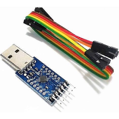 Module série USB vers TTL CP2104 UART STC Downloader, carte de conversion USB vers UART avec interface de communication TTL compatible avec balais métalliquesWHBYV (1/4)