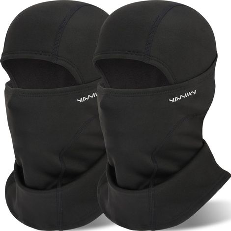 Sturmhaube 2er Set für Damen & Herren, winddicht, warm, atmungsaktiv, Schwarz (1/5)