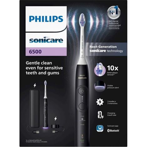 Cepillo de dientes eléctrico Philips HX7411 02 Sonicare 6500 NEGRO (1/5)