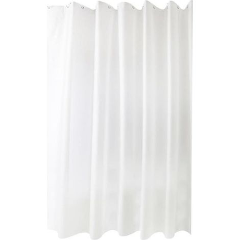 Rideau de Douche, 180x180cm, Imperméable, Résistant à la Moisissure, lavable, Blanc (1/4)