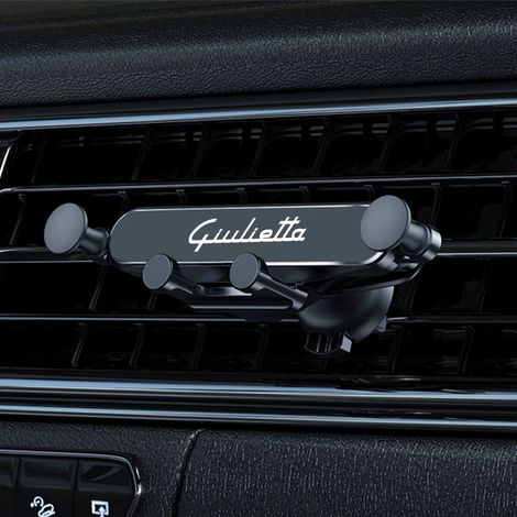 Support de téléphone de voiture Gravity, compatible avec Alfa Romeo Giulietta 940 (2010-2017), fixation par pince sur grille d'aération. (1/5)