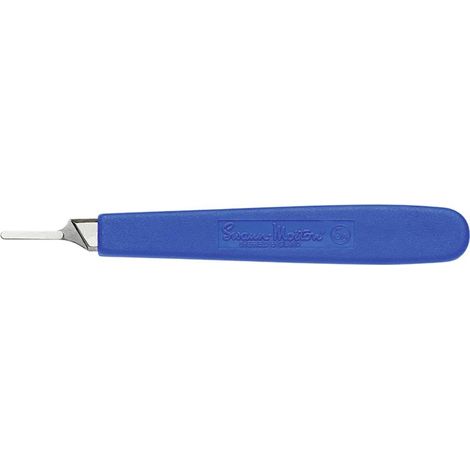 Manche de scalpel 130 mm Nickel, plastique bleu 1 pc(s)