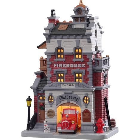 Lemax Engine Company No. 9 - Compagnia Motopompieri N. 9 Gioco invernale decorazione per villaggio Natale