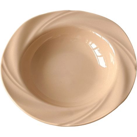 Assiette en céramique de qualité supérieure-Thé au lait brun (1/2)