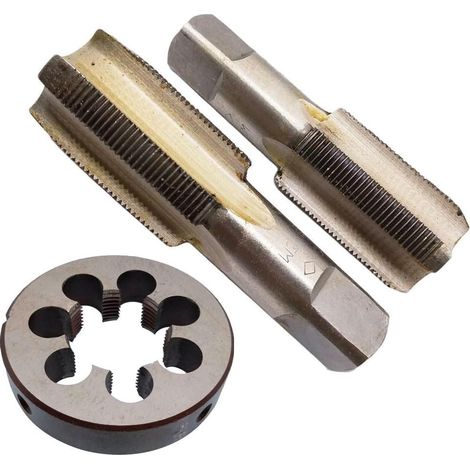 Gewindeschneider-Set, Hochgeschwindigkeitsstahl, M30 x 1,5 mm, Kegel und Gewindebohrer und M30 x 1,5 mm, metrisches Gewinde, Rechtshänder, 3-teilig (1/5)