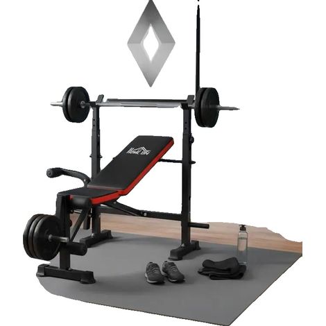 Banco de pesas, respaldo ajustable, soporte para barra, T1003-01-08623 (1/2)