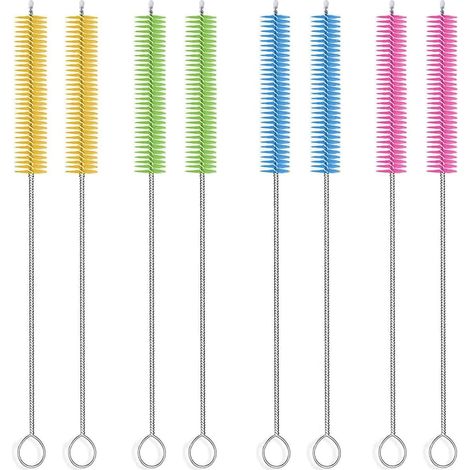 Set of 8 Extra Long Boilie Brushes for Easy Cleaning, Perfect for Bottles, Straws, Thermal Baths and More (15mm) (1/5)