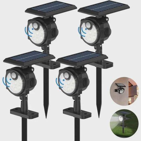 Projecteur solaire 3 têtes 70 LED détecteur de mouvement (1/5)