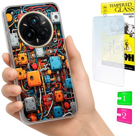 Funda para Realme 14 Pro+ 5G / 14 Pro Plus 5G con cubierta trasera y cristal 9H. (1/5)
