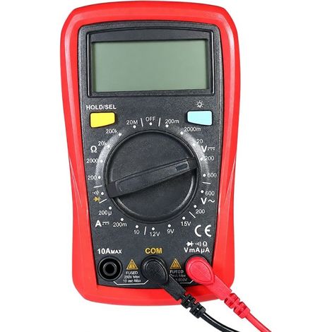 Multimetro digitale portatile UT33B+ con schermo LCD, misura tensione CC/CA, corrente CC, resistenza, tester multifunzione, voltmetro, amperometro (1/5)