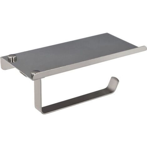 Porte-rouleau Maurer avec étagère mobile autocollante/vis. Couleur inox (1/5)