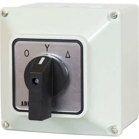 Universal-Nockenschalter 0-Y-T Drehschalter im Gehäuse 20A 230/400V 3 Phasen 3 Positionen IP65