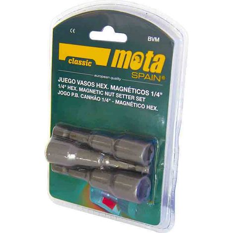 JUEGO VASOS HEXAG. MAG. 8-10-11mm BVM MOTA (1/2)