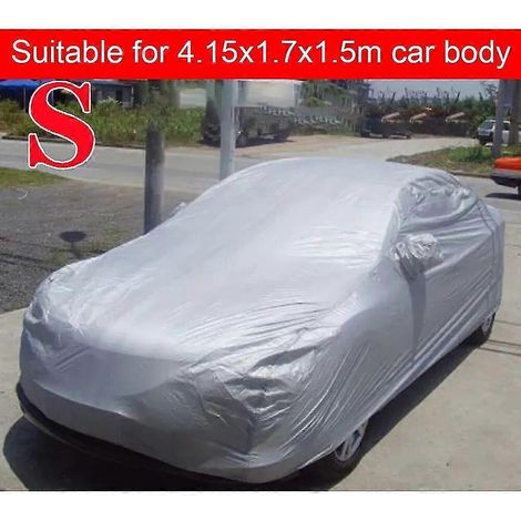 Universelle Autoabdeckung (S/M/L/XL/XXL), intelligenter Outdoor-Vollschutz für Autos, Sonnenschutz, UV-Schutz, regendicht, staubdicht, wasserdicht – 4,15 x 1,7 x 1,5 m – Größe S