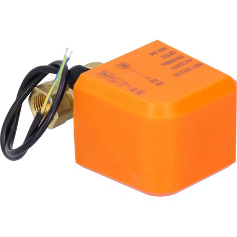 Vanne à bille motorisée en laiton DN15, vanne électrique 2 voies, vanne à bille 2 fils, 220 V CA (1/5)