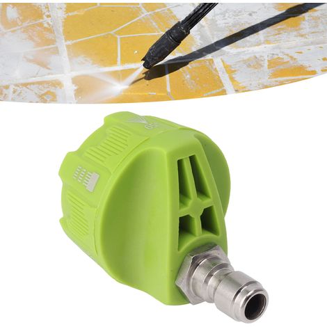 Tuyau de Lavage Haute Pression 6 en 1 Multifonctionnel avec Filtre 1/4 Bouchon, Ajustable, Aluminium et Plastique Ingénierie, Vert (1/5)