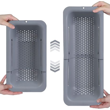 laver Les Lgumes Et Les Fruits(gris), Goutter Les Ptes Cuites Et Les Plats Secs Extensible New Home Kitchen Essentials (1/5)