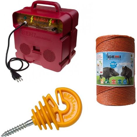 Kit Clôture Électrique avec Électrificateur 220V Fil 1000m 6mm² 200 Isolateurs Fer (1/5)