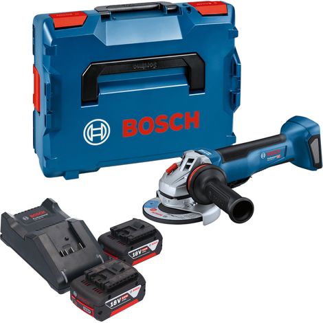 Meuleuse d'angle sans fil Bosch GWS 18V-10 P Professional 18 V 125 mm sans balais + 2 batteries 5,0 Ah + chargeur + L-Boxx (1/5)