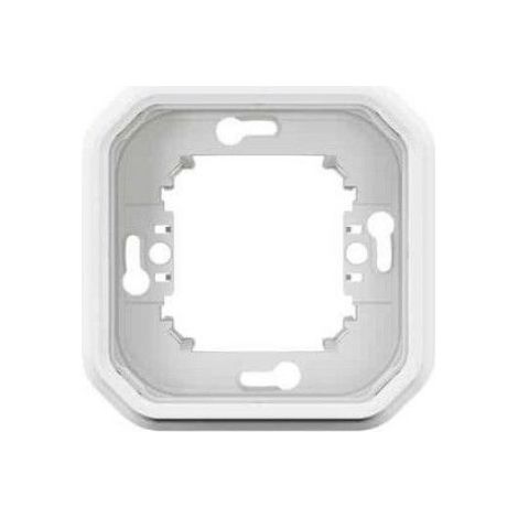 Support plaque encastré - Plexo - 1 poste - Blanc - Rectangulaire - Intérieur (1/3)