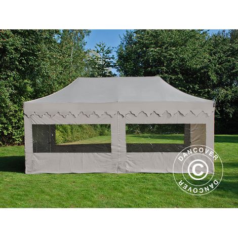 Faltzelt Faltpavillon Wasserdicht FleXtents PRO Steel Morocco 3x6m Latte, mit 6 Seitenwänden (1/5)