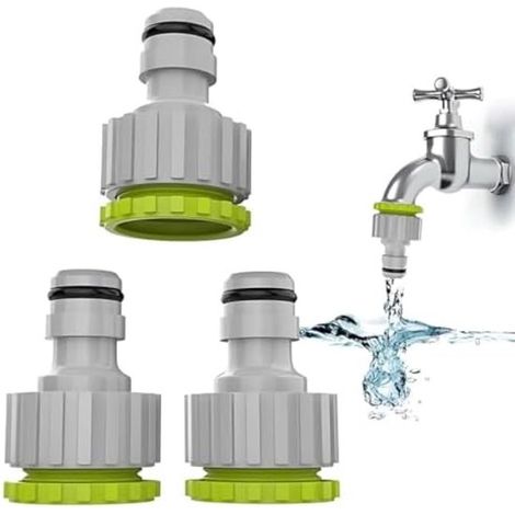 adaptadores para grifo de cocina，Adaptador de grifo de agua de conexión rápida，Grifo de jardín 2 en 1，Conexión de grifos/tuberías de agua (1/5)