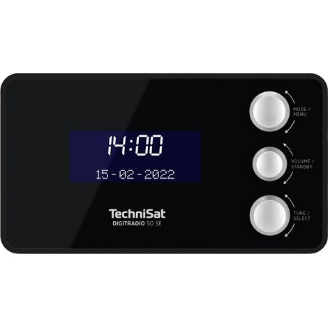 TechniSat DIGITRADIO 50 SE Radiowecker DAB, DAB+, UKW   Weckfunktion Schwarz