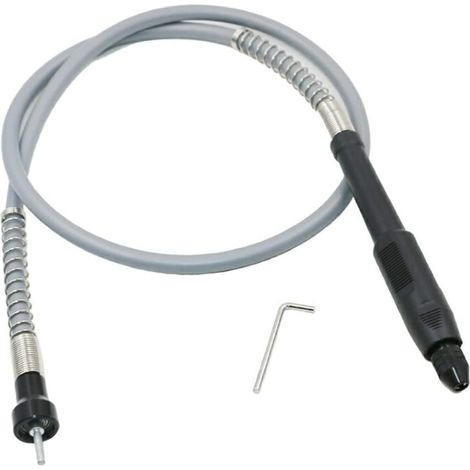 3.175mm Flex Shaft Adapter Attachment Extension Cord Flexible Drill Shaft with 0.3-3.2mm Keyless Chuck for Rotary Grinder Woodworking Tool (1/5)