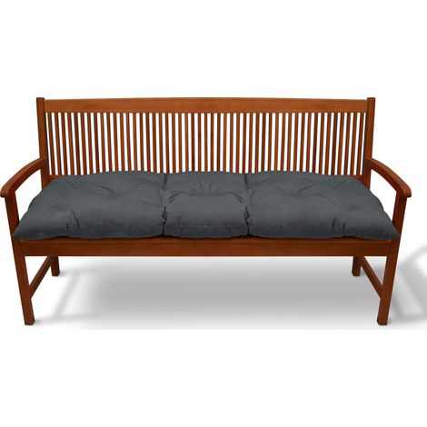 Beautissu Bankpolster Flair BK	Graphitgrau, 180x50x10 cm