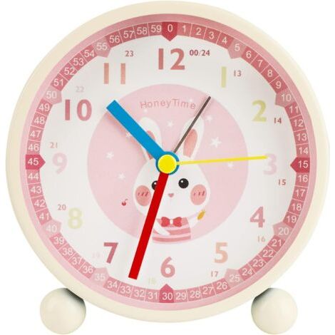 Réveil Enfant Garçon Fille, Réveil Matin Silencieux sans Tic-Tac, Original Analogique Alarme Lumineux Snooze Réveil Chevet (1/5)