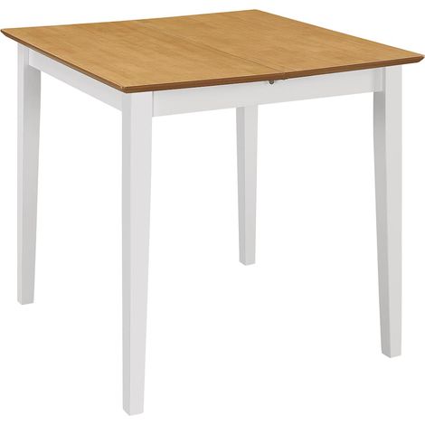 Maison Exclusive - Esstisch Ausziehbar Weiß (80-120)x80x74 cm MDF (1/5)