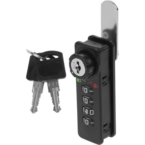 Serrure à Code Mécanique pour Armoire et Verrou de Sécurité Résistant Installation Facile Compatible Casiers et Meubles de Rangement (1/5)