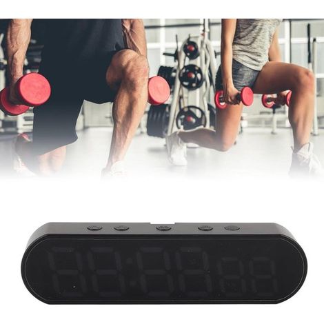 Temporizador de gimnasio,Reloj despertador deportivo USB de 1000 mAh con control (1/5)