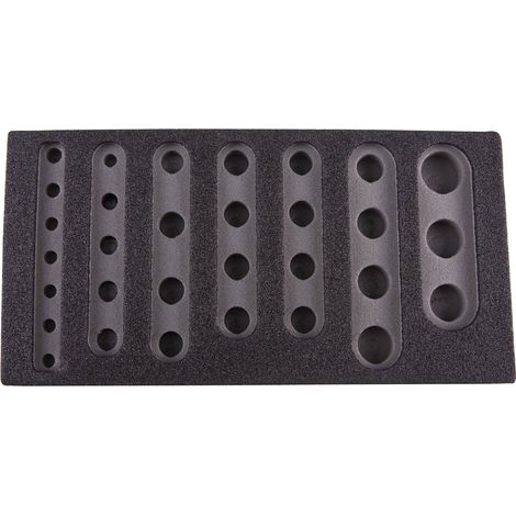 Insert mousse vide douilles (en pouces) format 1/3 tiroir - SA 3053 - CLAS Equipements