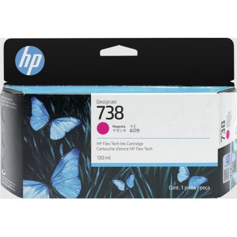 Cartuccia d'inchiostro Magenta da 130 ml per Stampanti Hewlett Packard HP DesignJet 738 (498N6A)
