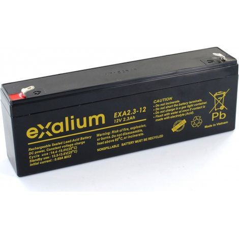 Batterie Plomb 12V 2.3Ah EXALIUM (178X34X67) (EXA2.3-12)