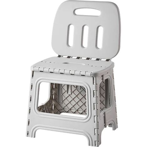 Chaise de Camping Pliante Portable pour Pêche Voyage Extérieur Légère, Blanc 2 (1/4)