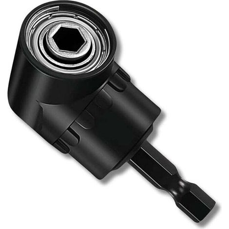 Porte-adaptateur de tournevis 105°, perceuse à angle droit, tournevis d'angle, porte-embout d'angle multifonctionnel avec porte-embout magnétique 1/4", adaptateur d'embout pour percer da (1/4)